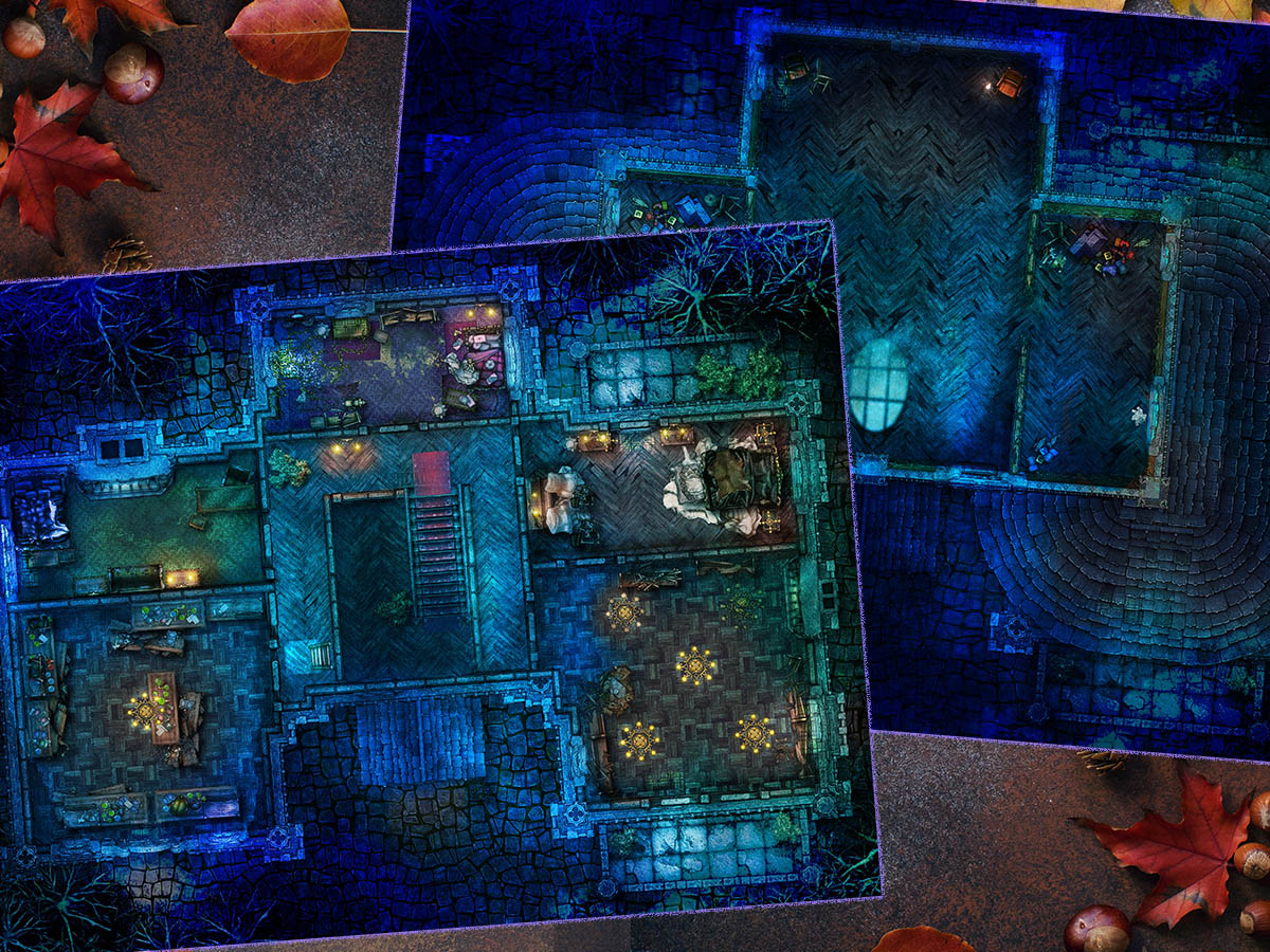 Haunted Manor - 3-Level Digital Map