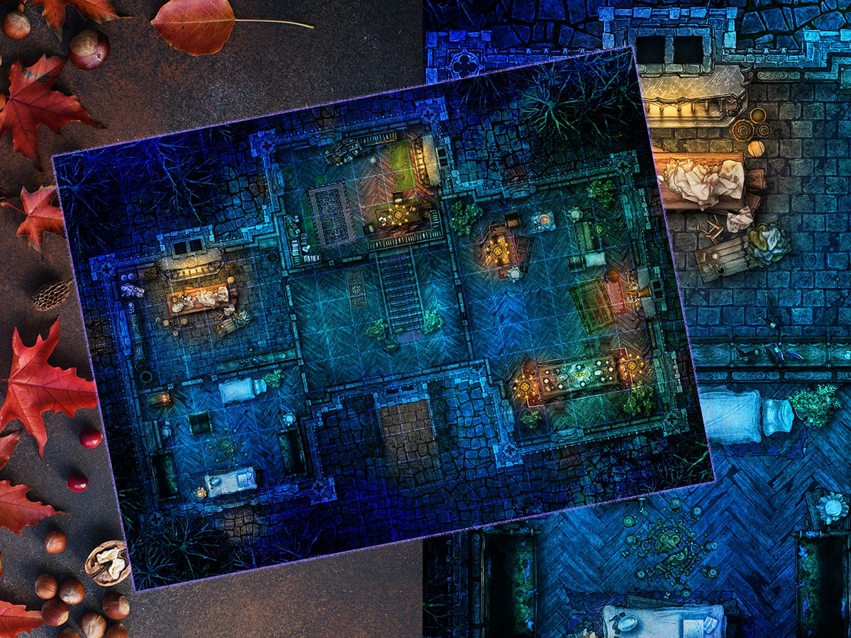Haunted Manor - 3-Level Digital Map