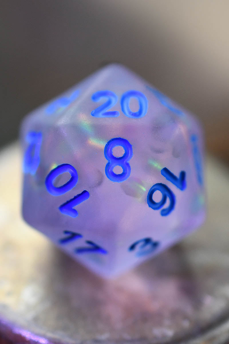 Moorland Mist - Violet Matte Frosted Acrylic Dice Set