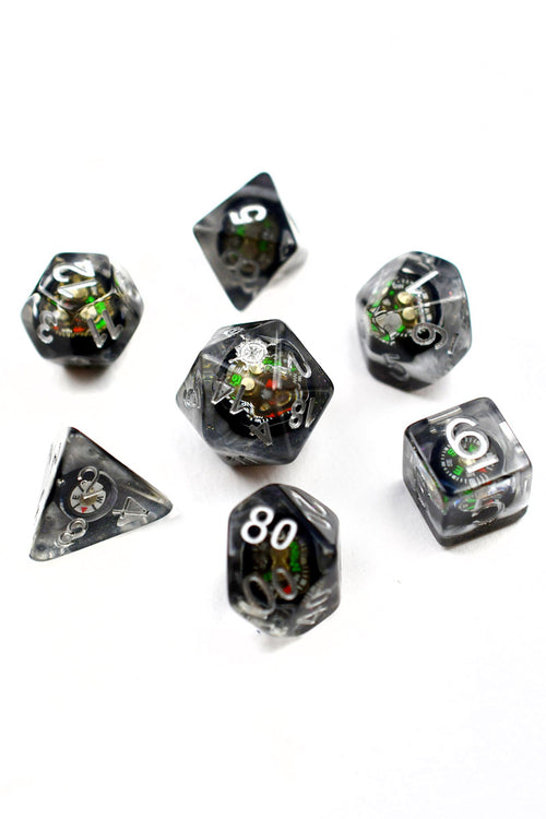 Navigator - Real Moving Compasses Acrylic Dice Set