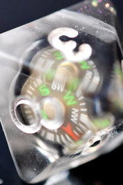 Navigator - Real Moving Compasses Acrylic Dice Set