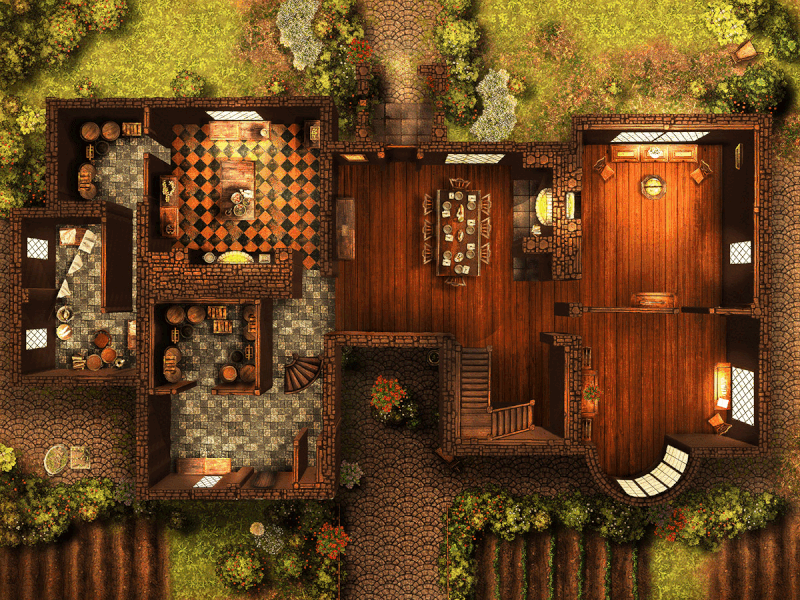 Old Hall Manor - 2- Level Digital Map