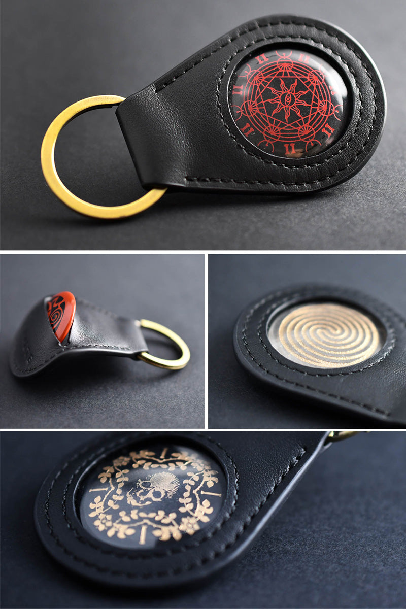 Talisman and Coin Holder - Leather Keyring