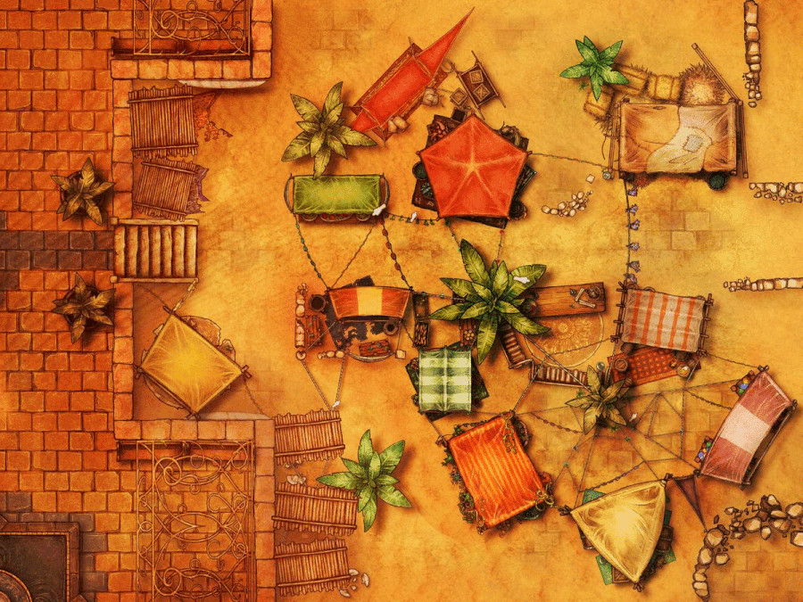 The Mirage Bazaar - Day and Night Digital Map
