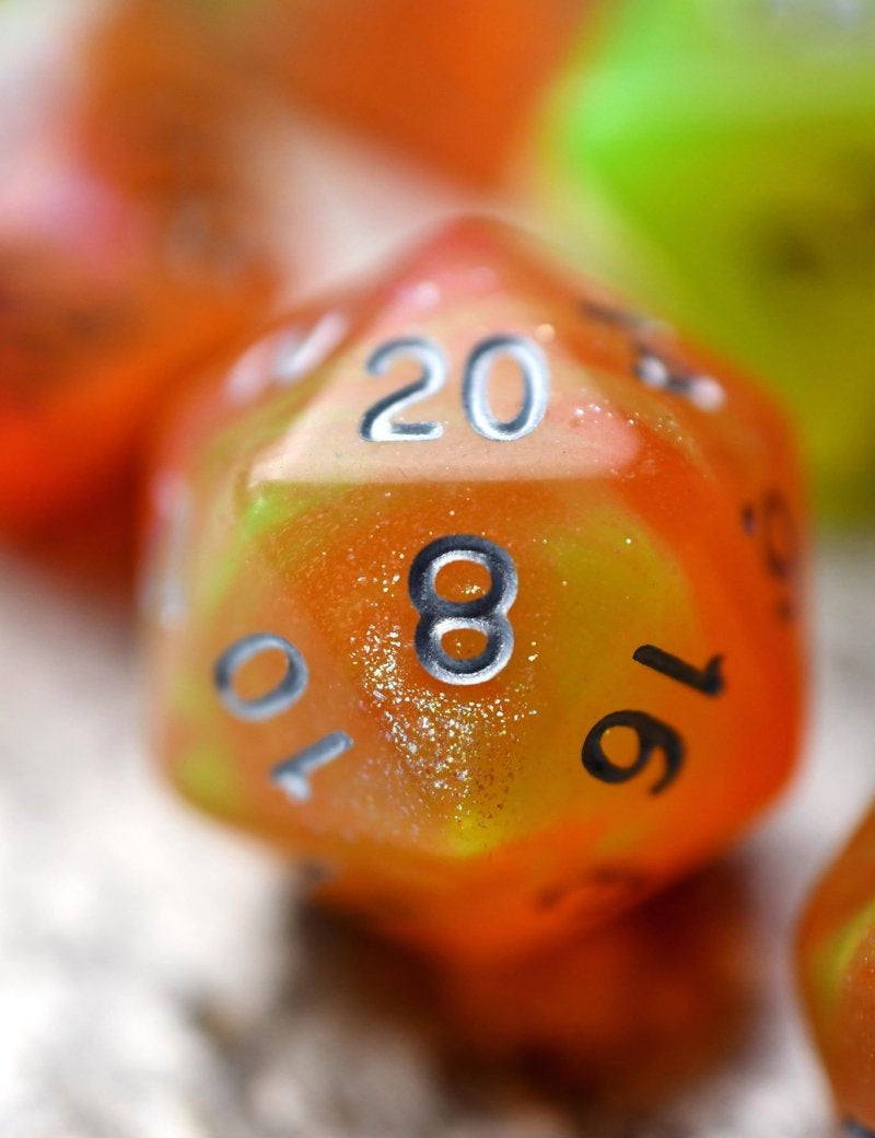 Acid Splash - Acrylic Dice Set - GAMETEEUK