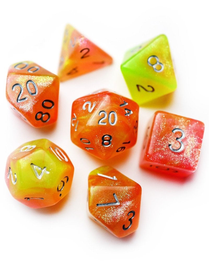 Acid Splash - Acrylic Dice Set - GAMETEEUK