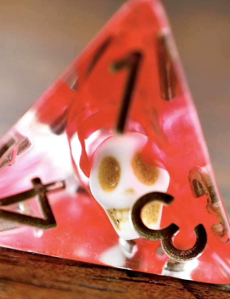 Bloodbath - Skulls Acrylic Dice Set - GAMETEEUK