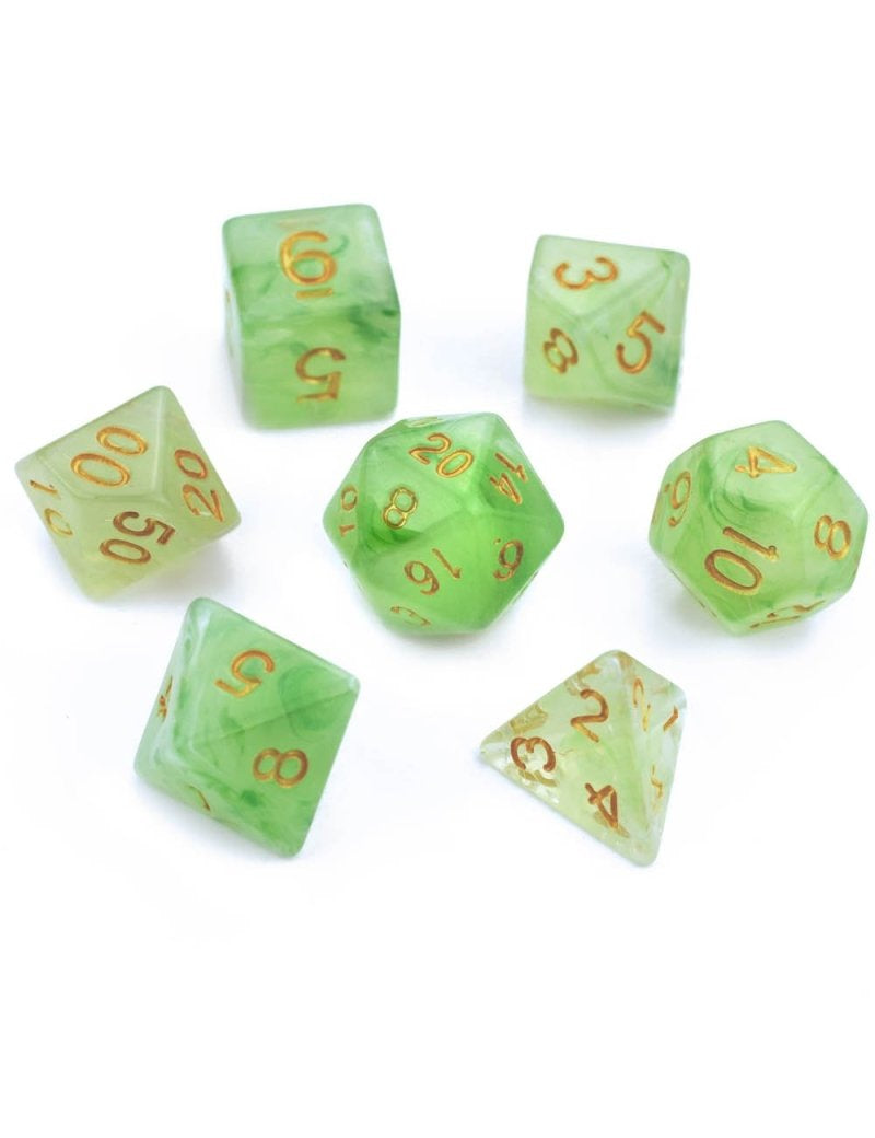 Botanical - Smoke-Silk Acrylic Dice Set - GAMETEEUK