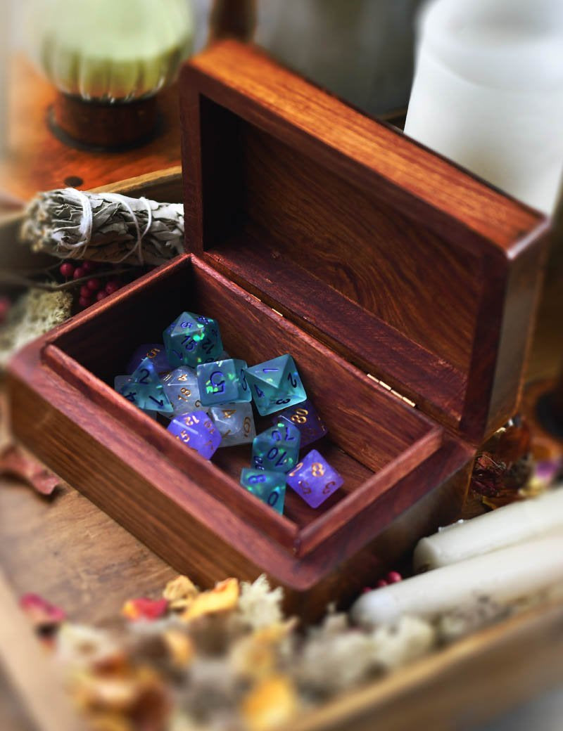 Box of Spells - Handmade Dice and Accessory Box - GAMETEEUK