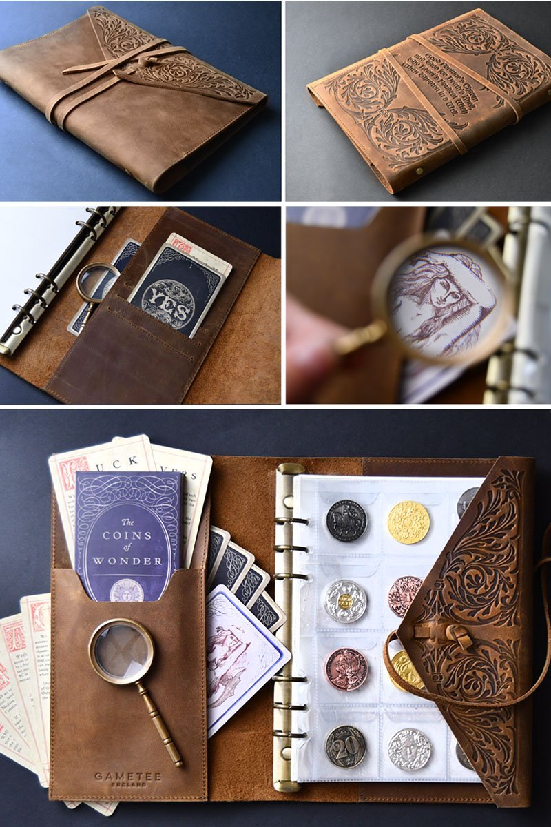 Captain's Coin Album and Notebook - Heritage Brown - GAMETEEUK