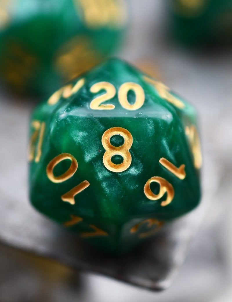 Charmstone - Willow Grove Lustre-Sheen Acrylic Dice Set - GAMETEEUK