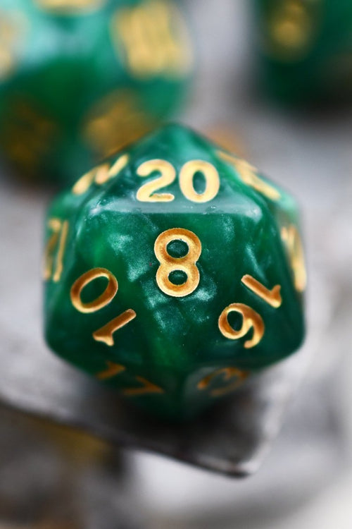 Charmstone - Willow Grove Lustre-Sheen Acrylic Dice Set - GAMETEEUK