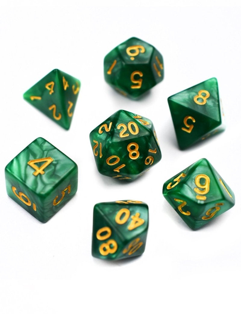 Charmstone - Willow Grove Lustre-Sheen Acrylic Dice Set - GAMETEEUK