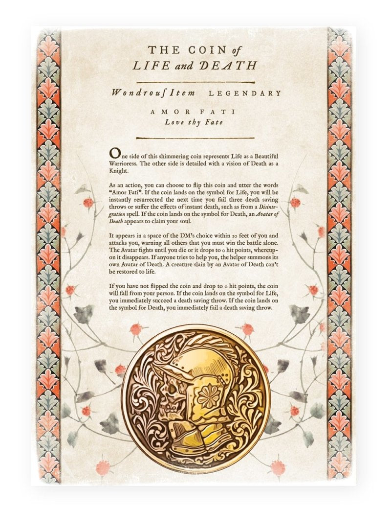 Coin of Life and Death - Printable Item - GAMETEEUK