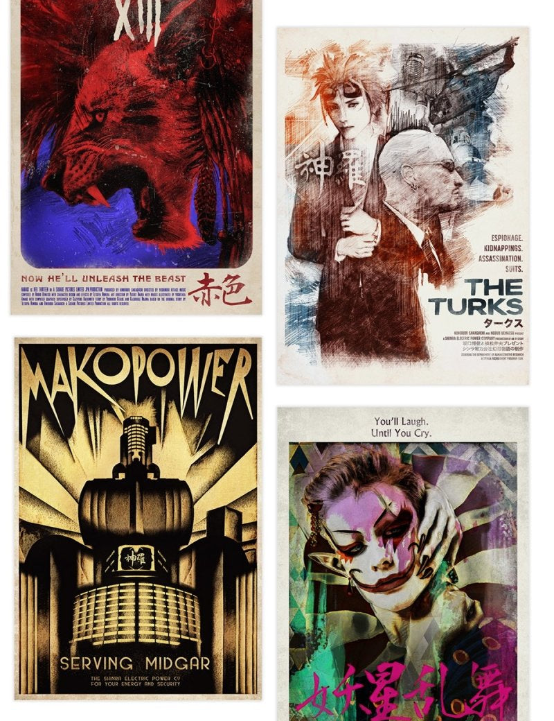 Dancing Mad, XIII, The Turks and Mako Power Poster - GAMETEEUK