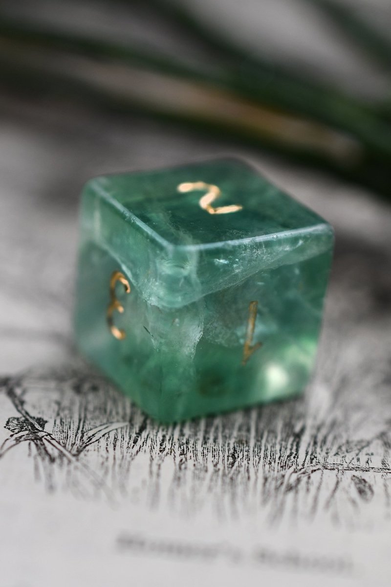 Fluorite Gemstone Dice Set - GAMETEEUK