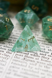 Fluorite Gemstone Dice Set - GAMETEEUK