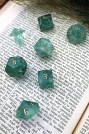 Fluorite Gemstone Dice Set - GAMETEEUK