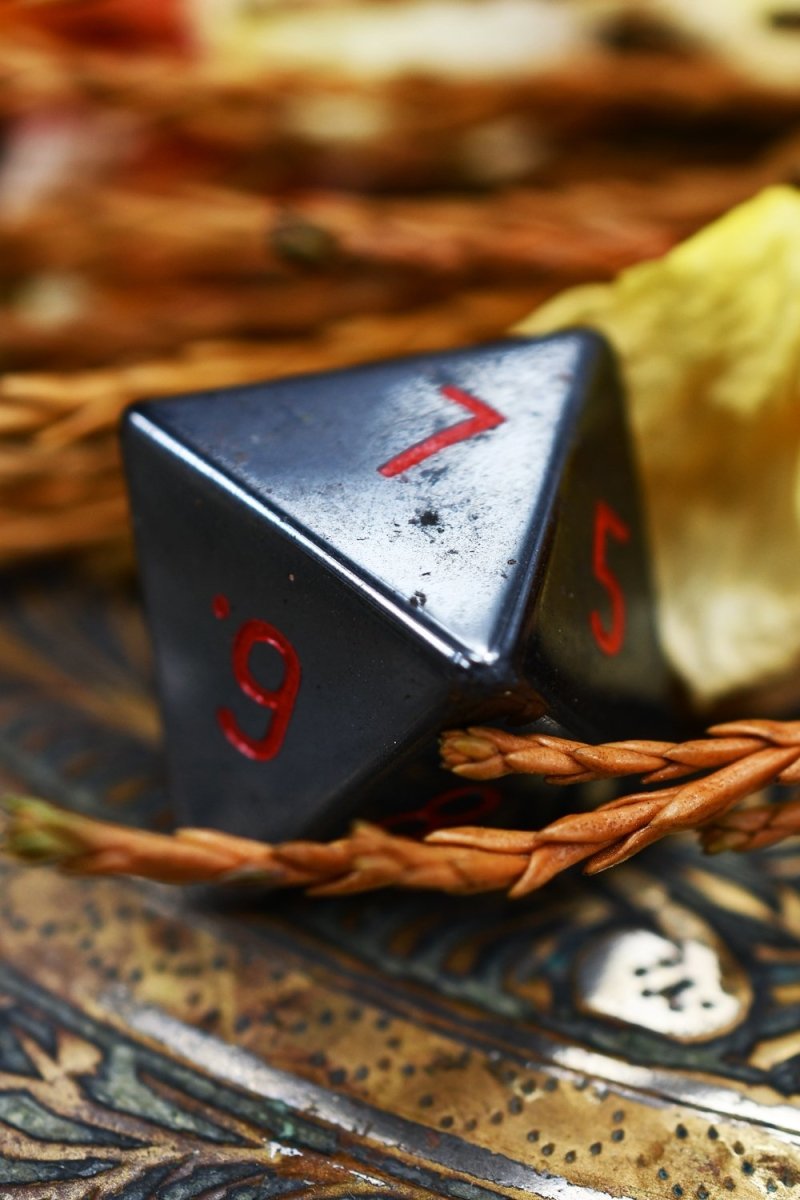 Haematite Gemstone Dice Set - GAMETEEUK