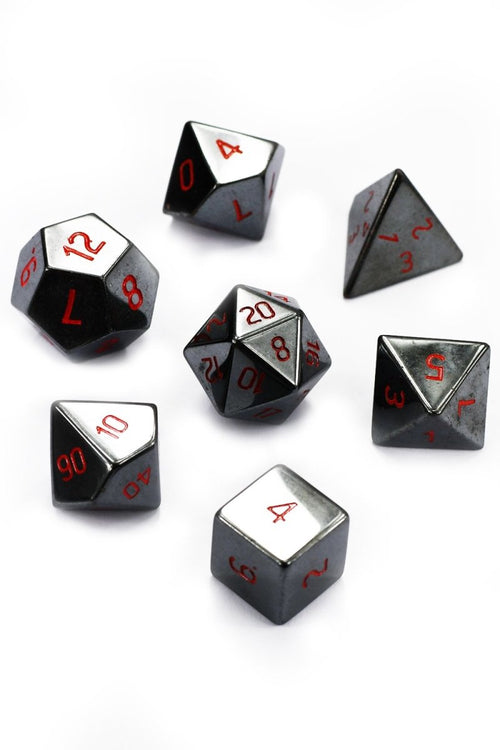 Haematite Gemstone Dice Set - GAMETEEUK