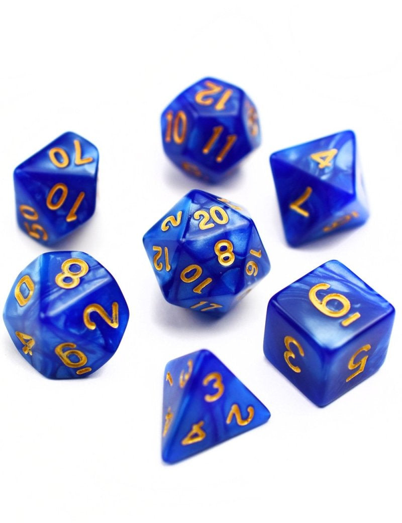 Hydromancy - Lost Lake Lustre-Sheen Acrylic Dice Set - GAMETEEUK