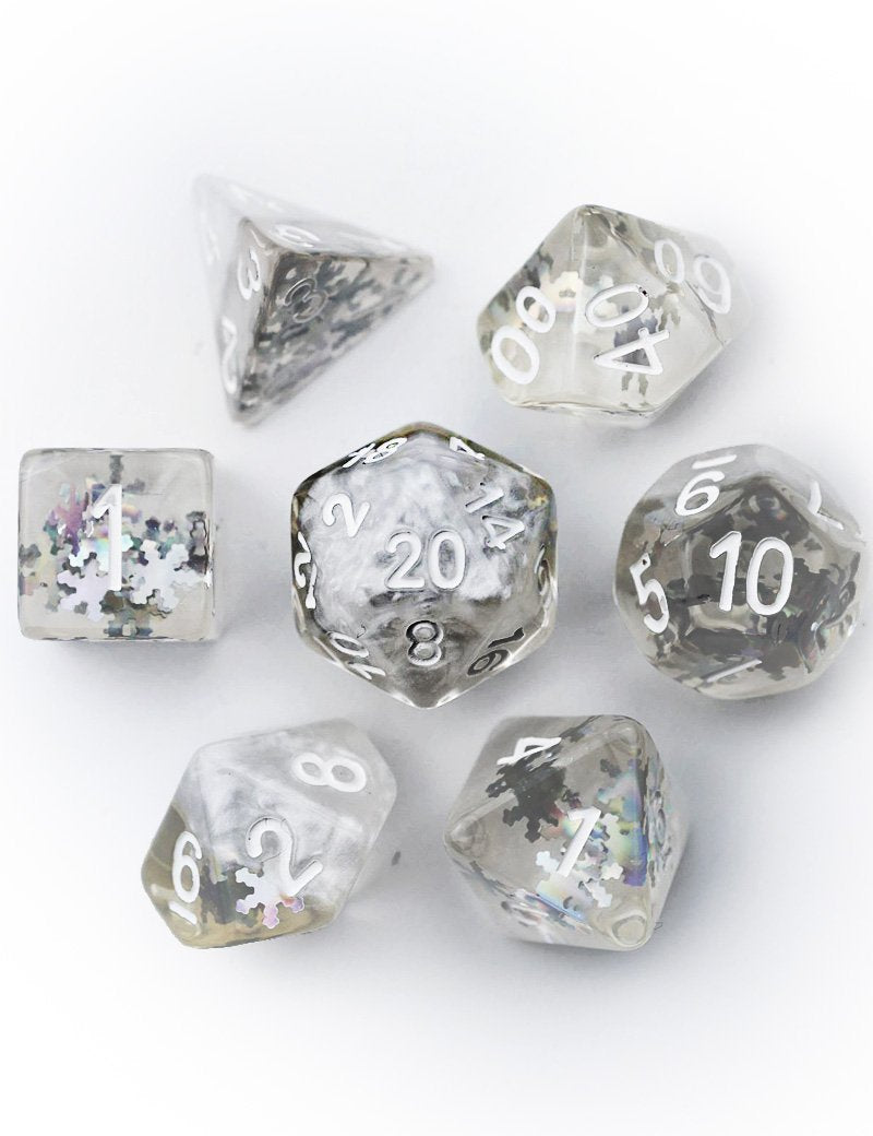 Iceheart - Acrylic Dice Set - GAMETEEUK