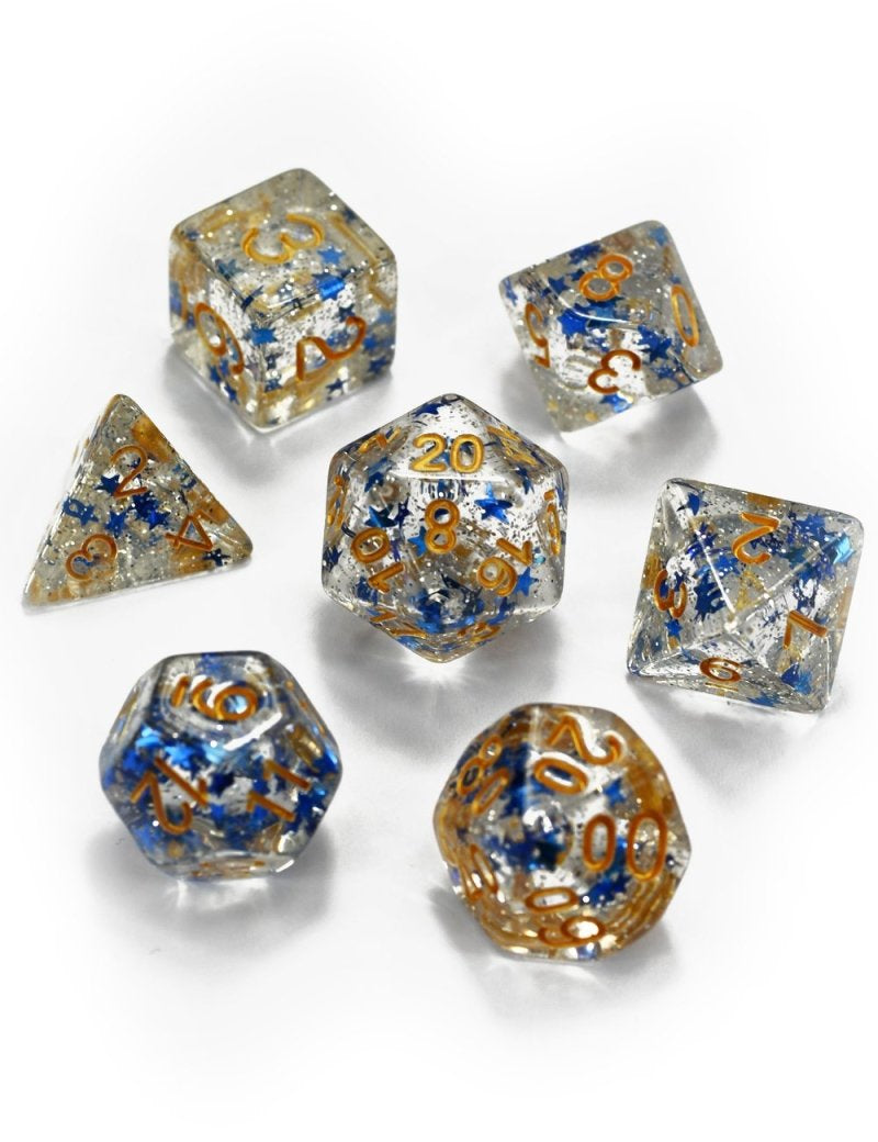 Inspiration Star Shine - Acrylic Dice Set - GAMETEEUK