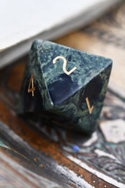Kambaba Jasper Gemstone Dice Set - GAMETEEUK