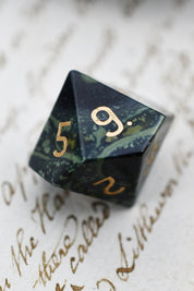 Kambaba Jasper Gemstone Dice Set - GAMETEEUK