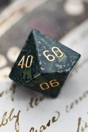 Kambaba Jasper Gemstone Dice Set - GAMETEEUK