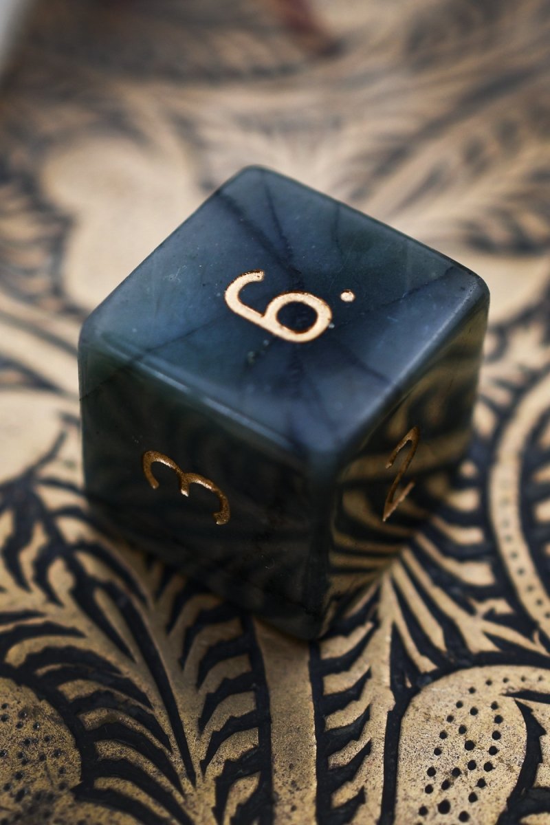 Kambaba Jasper Gemstone Dice Set - GAMETEEUK