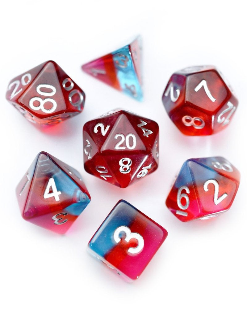 Lycanthrope - Layered Acrylic Dice Set - GAMETEEUK