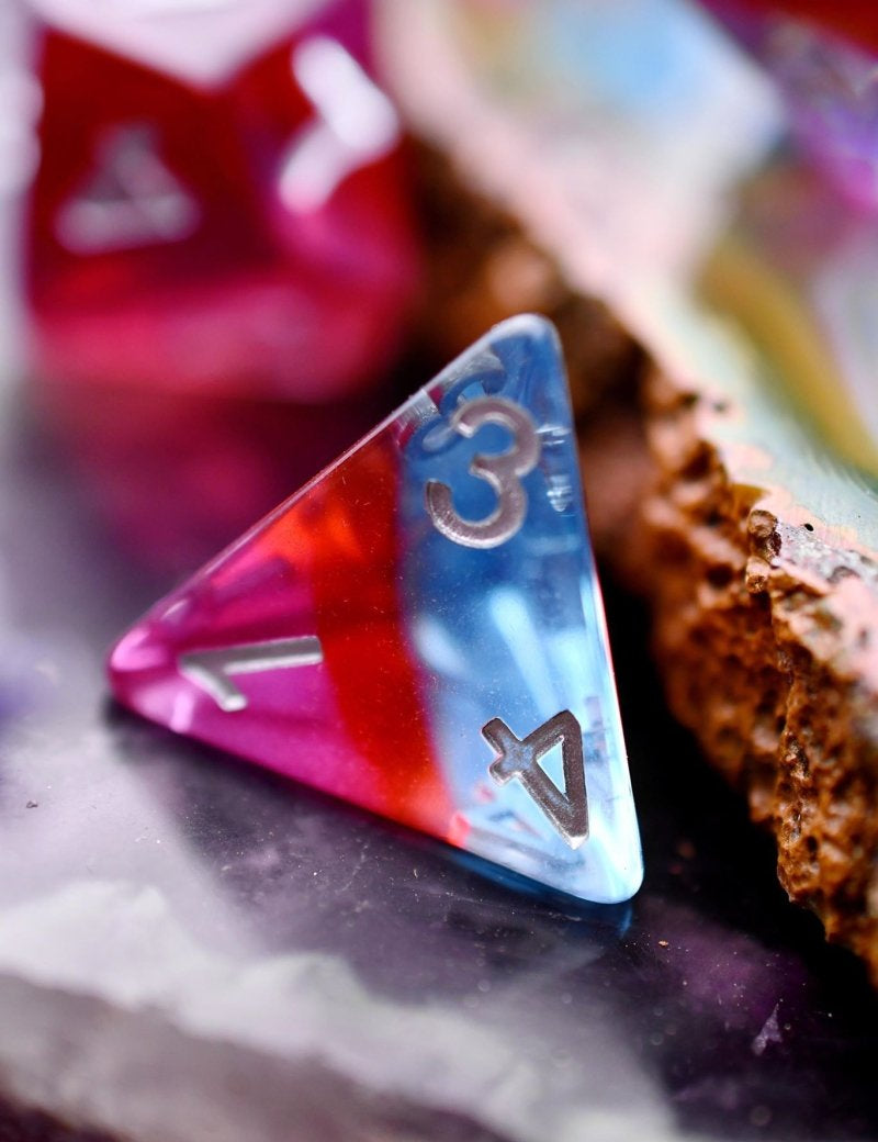 Lycanthrope - Layered Acrylic Dice Set - GAMETEEUK