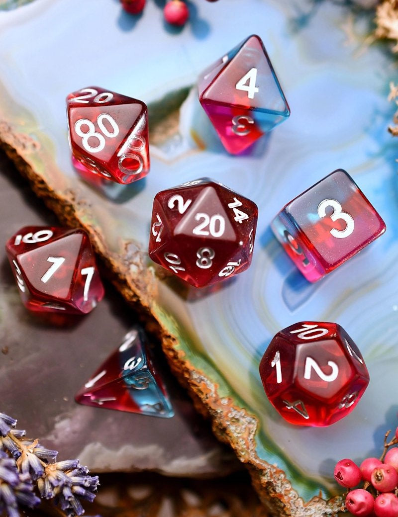 Lycanthrope - Layered Acrylic Dice Set - GAMETEEUK