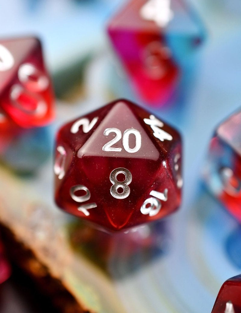 Lycanthrope - Layered Acrylic Dice Set - GAMETEEUK