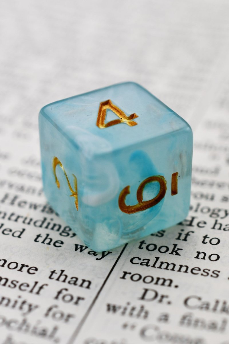 Marine - Smoke-Silk Acrylic Dice Set - GAMETEEUK