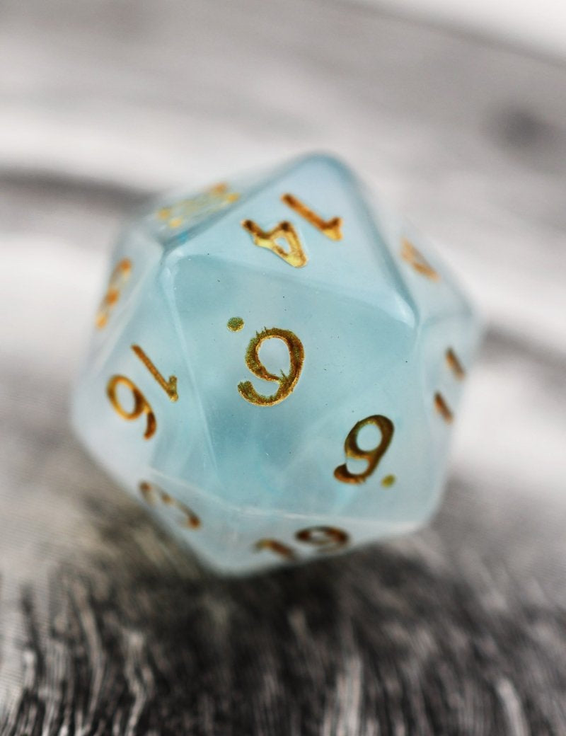 Marine - Smoke-Silk Acrylic Dice Set - GAMETEEUK
