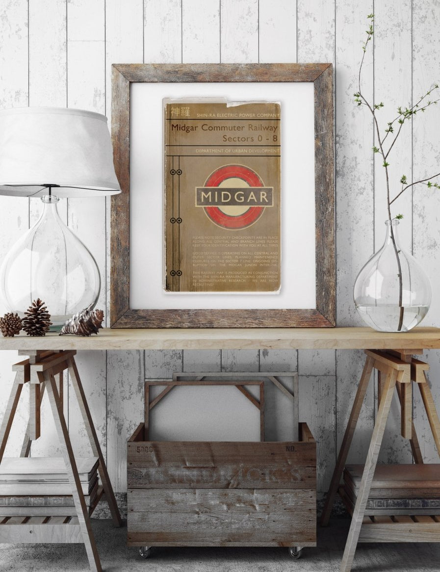 Midgar Train Timetable - Art Print - GAMETEEUK