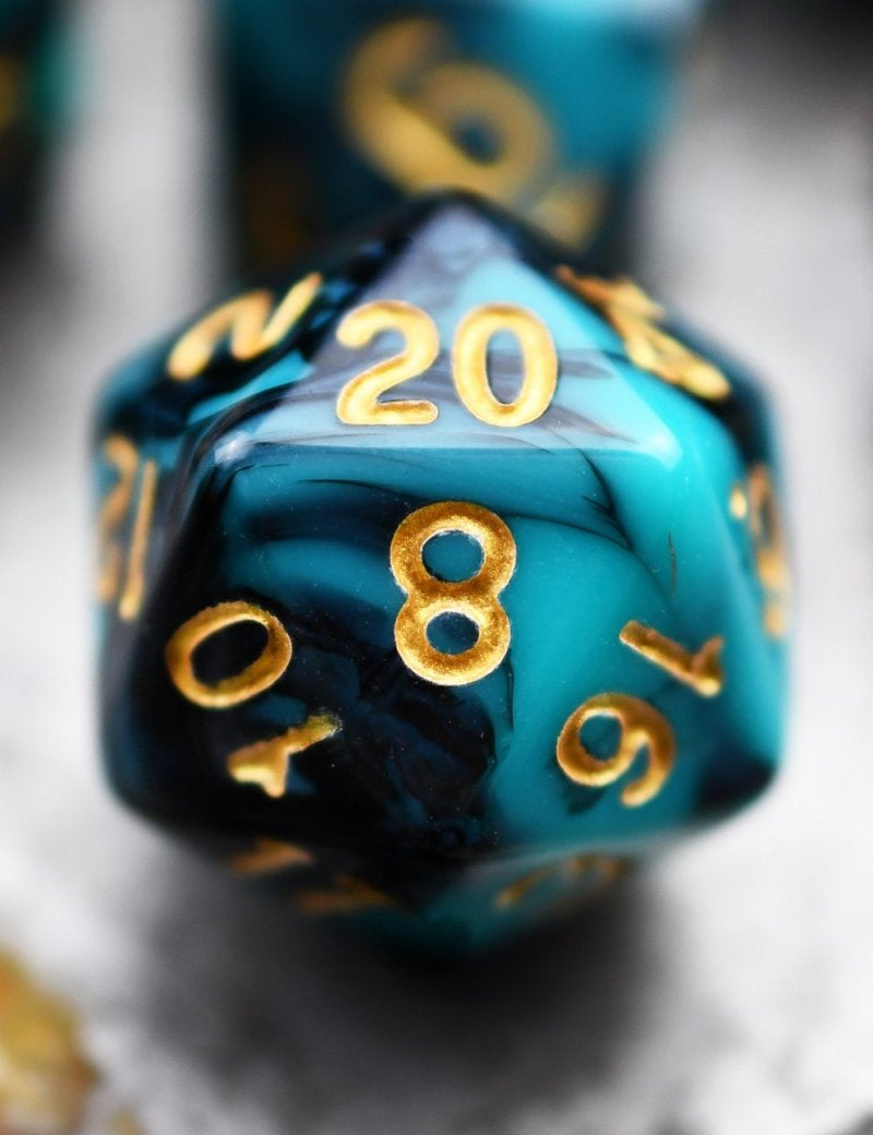 Nuit - Harlequin Acrylic Dice Set - GAMETEEUK