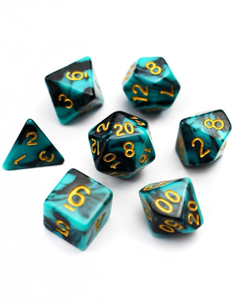 Nuit - Harlequin Acrylic Dice Set - GAMETEEUK