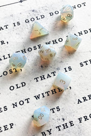 Opalite Gemstone Dice Set - GAMETEEUK