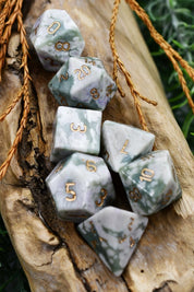 Peace Jade Gemstone Dice Set - GAMETEEUK