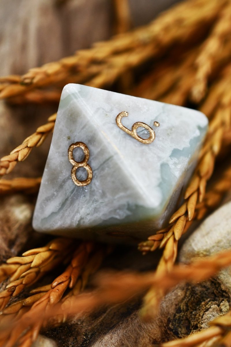Peace Jade Gemstone Dice Set - GAMETEEUK