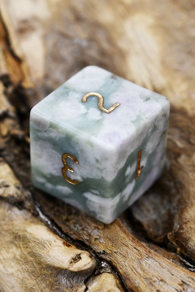 Peace Jade Gemstone Dice Set - GAMETEEUK