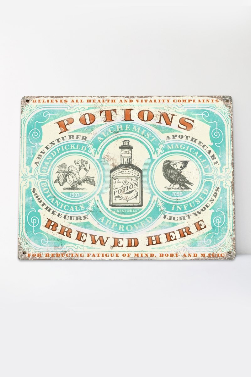 Potions - Apothecary Tin Sign - GAMETEEUK