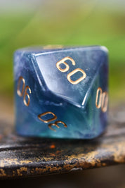 Purple Fluorite Gemstone Dice Set - GAMETEEUK