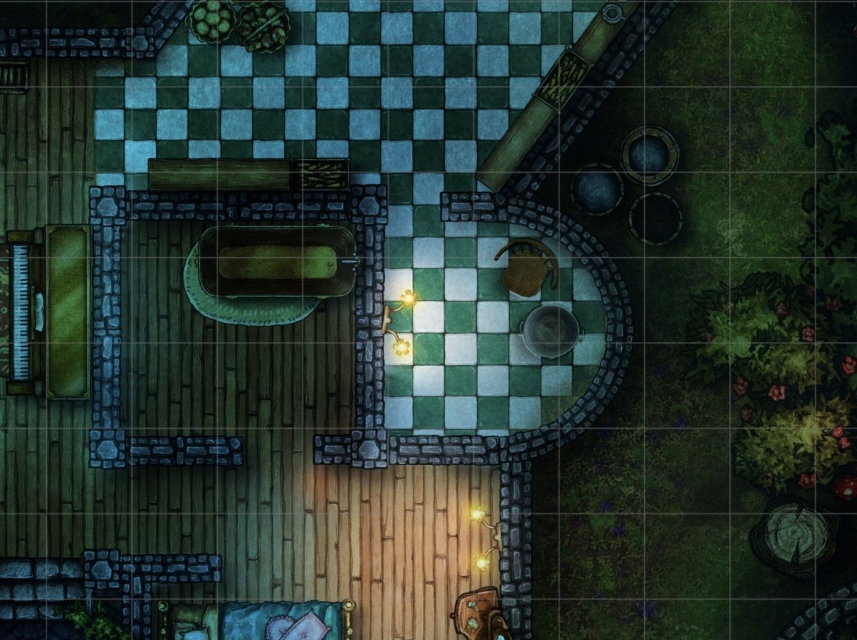 Rabbit Cottage by Evening - Digital Map - GAMETEEUK