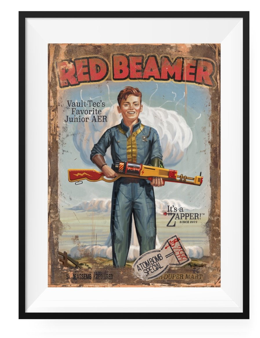 Red Beamer - Art Print - GAMETEEUK