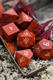 Red Jasper Gemstone Dice Set - GAMETEEUK
