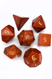 Red Jasper Gemstone Dice Set - GAMETEEUK